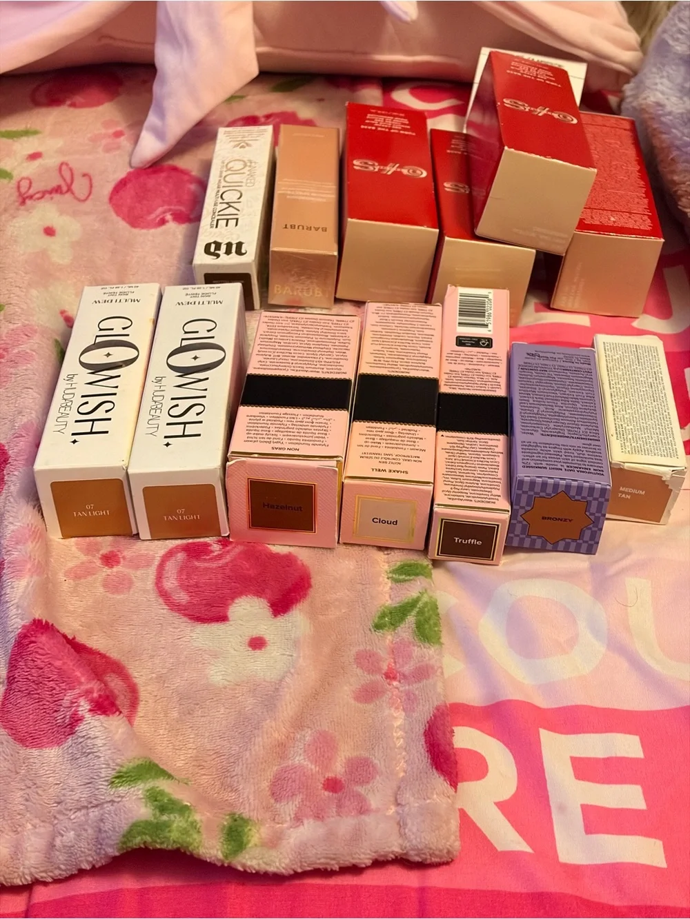 Assorted foundations and skin tint and bb cream